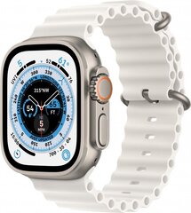 Apple Watch Ultra GPS + Cellular 49mm Titanium Case with White Ocean Band MNH83