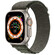 Apple Watch Ultra GPS + Cellular 49mm Titanium Case with Green Alpine Loop - Medium MQFN3