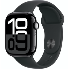 Apple Watch Series 10 GPS 46mm Jet Black Aluminum Case with Black Sport Band