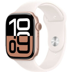 Apple Watch Series 10 GPS 42mm Rose Gold Aluminum Case with Light Blush Sport Band