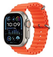Apple Watch Ultra 2 GPS + Cellular 49mm Titanium Case with Orange Ocean Band MREH3, MRF83