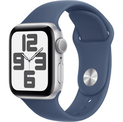 Apple Watch SE 2 2024 GPS 40mm Silver Aluminium Case with Blue Cloud Sport Band 